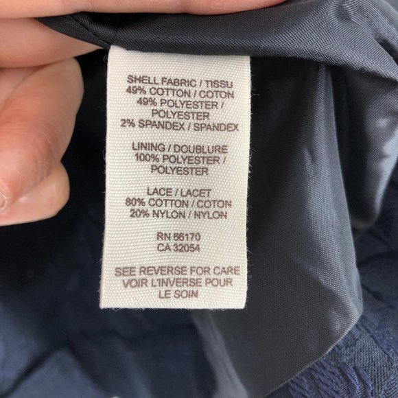 Free People Navy Blue Jacquard Lace Corset Back Victorian Boho buttoned Blazer - Picture 11 of 14